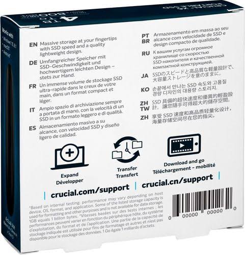 Crucial X6 SE 4TB Portable Solid State Drive - Each