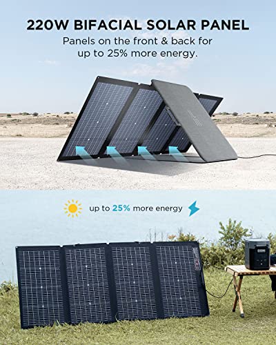 EF ECOFLOW Delta 2 with 220W Solar Panel Bundle