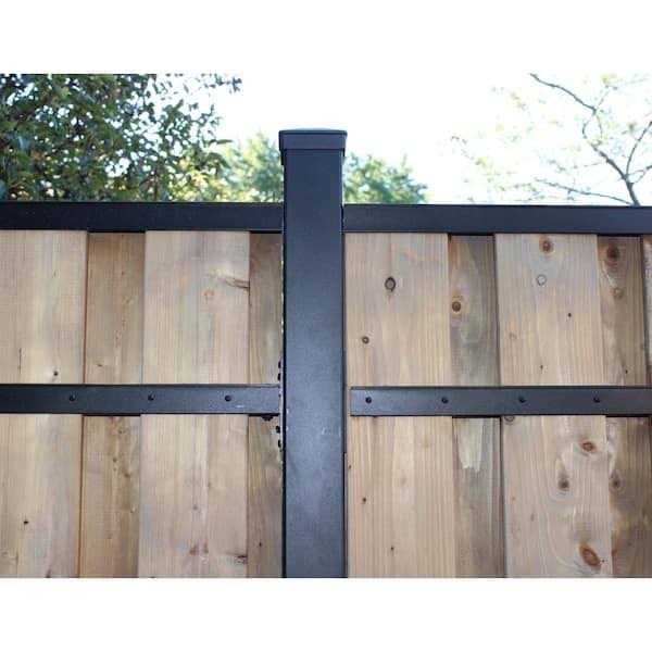 Slipfence 4 in. x 4 in. x 124 in. Black Aluminum Fence Post Includes Post Cap - Shop Hardware Tools Online Store