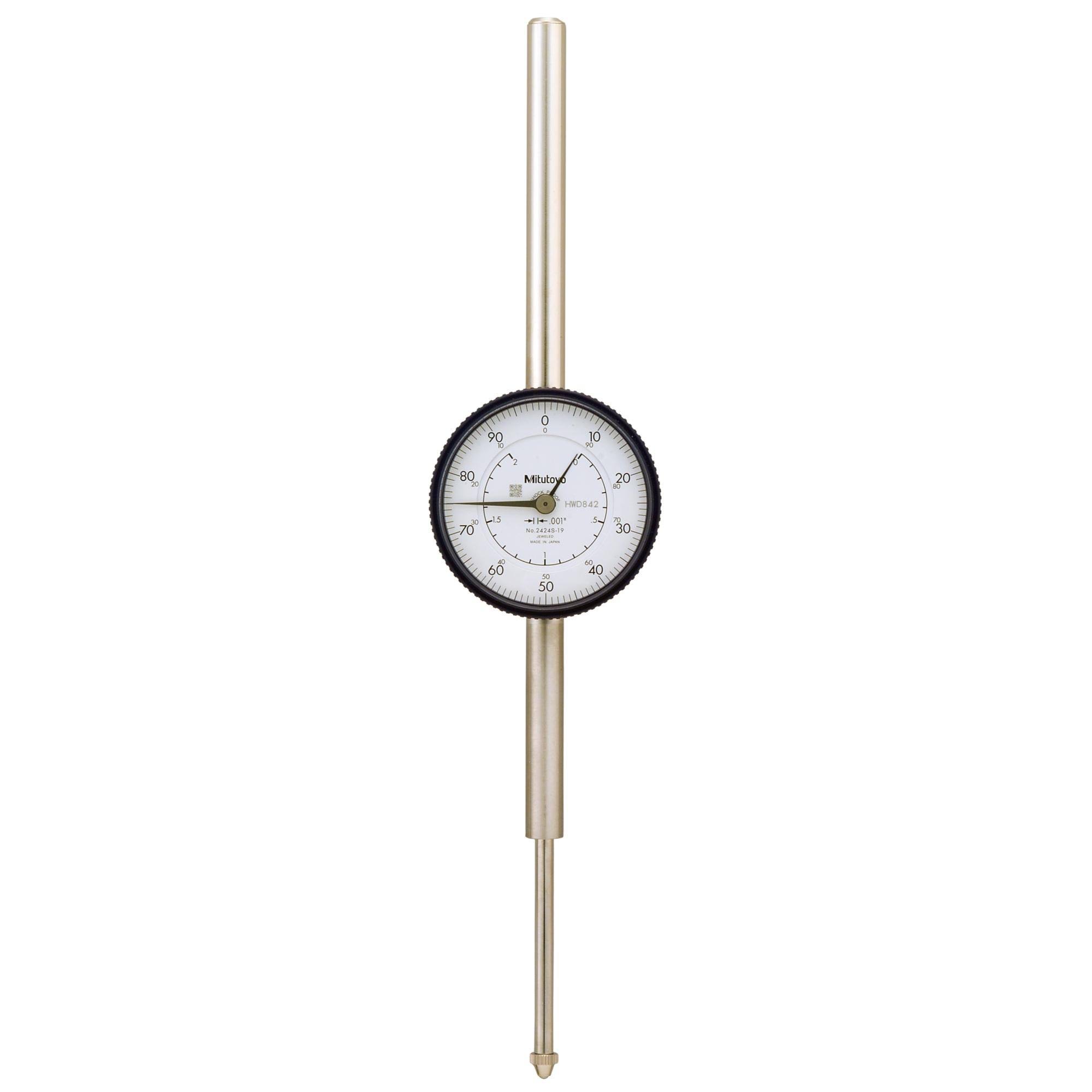Mitutoyo 2424S-19 Dial Indicator,0 to 2 In,0-100