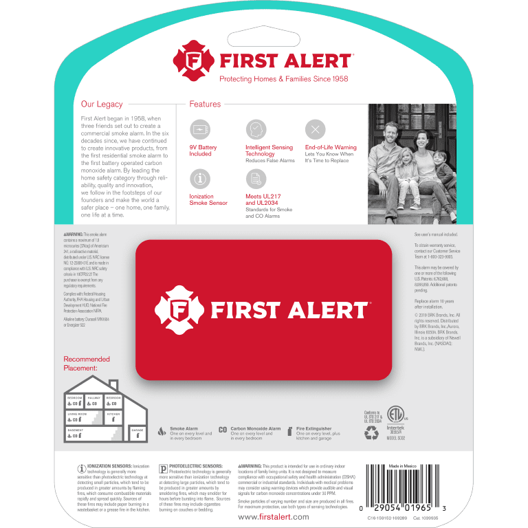 First Alert BRK SCO2B Smoke and Carbon Monoxide (CO) Detector with 9V Battery