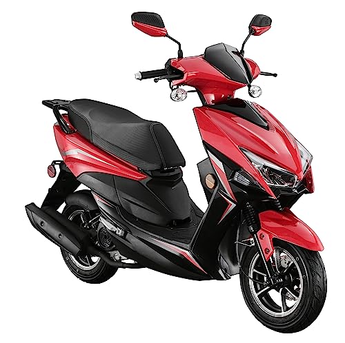 HHH X18 150cc Scooter Street Motorcycle Gas Moped 150cc Adult Bike with 10 inch Aluminum Wheels (Choose Your Color : Red, Black & Blue)