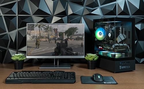 ViprTech Stryker 4.0 Liquid-Cooled PC - AMD Ryzen 7 (4.4GHz Turbo), RTX 4060 8GB, 32GB DDR4 3200, 1TB NVMe SSD, 700W PSU, WiFi BT, Win 11 Pro, RGB, Gaming Desktop Computer Prebuilt, White