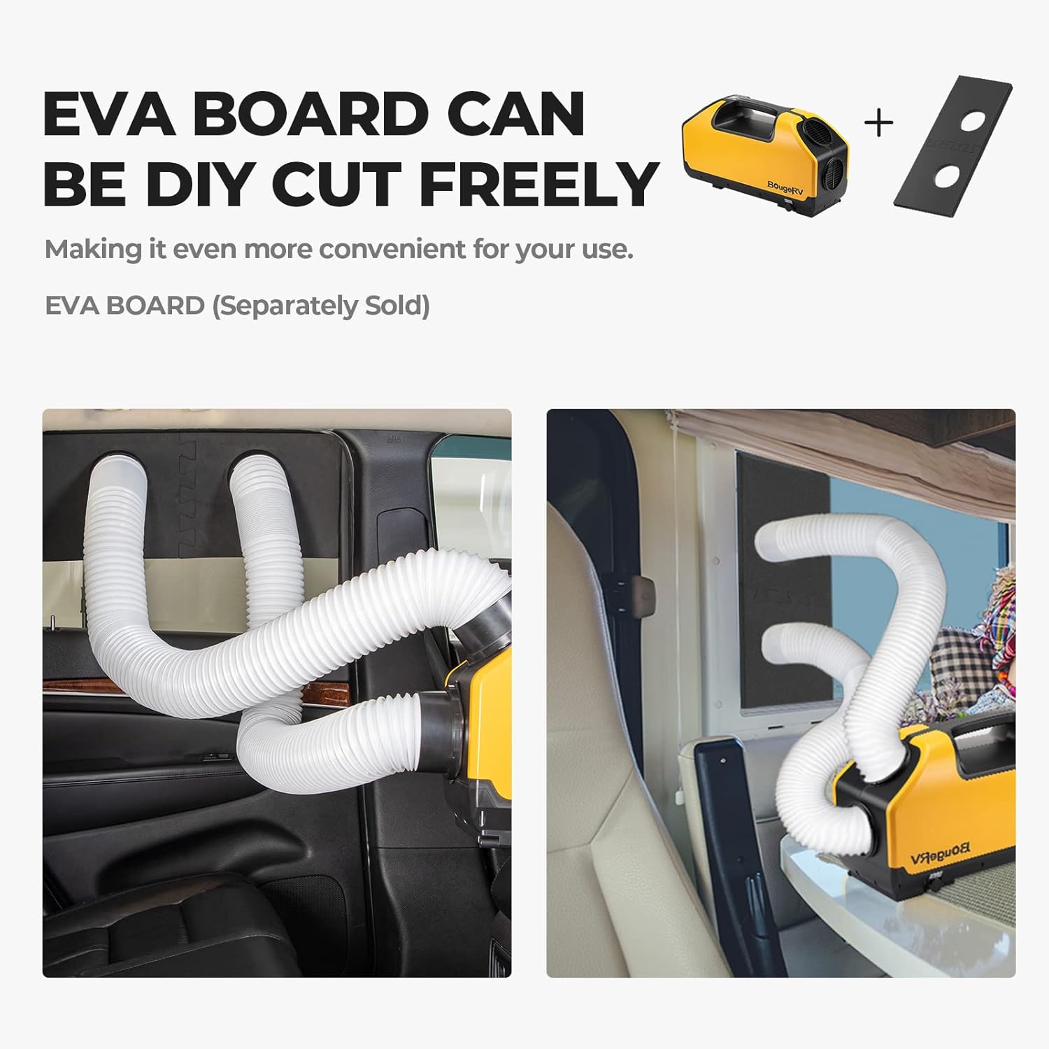 BougeRV Portable Air Conditioner, 2899BTU Tent Air Conditioner, 250W Low Power Consumption, 24VDC, 3 Wind Speeds for Van Life, Camping Tent, Outdoor