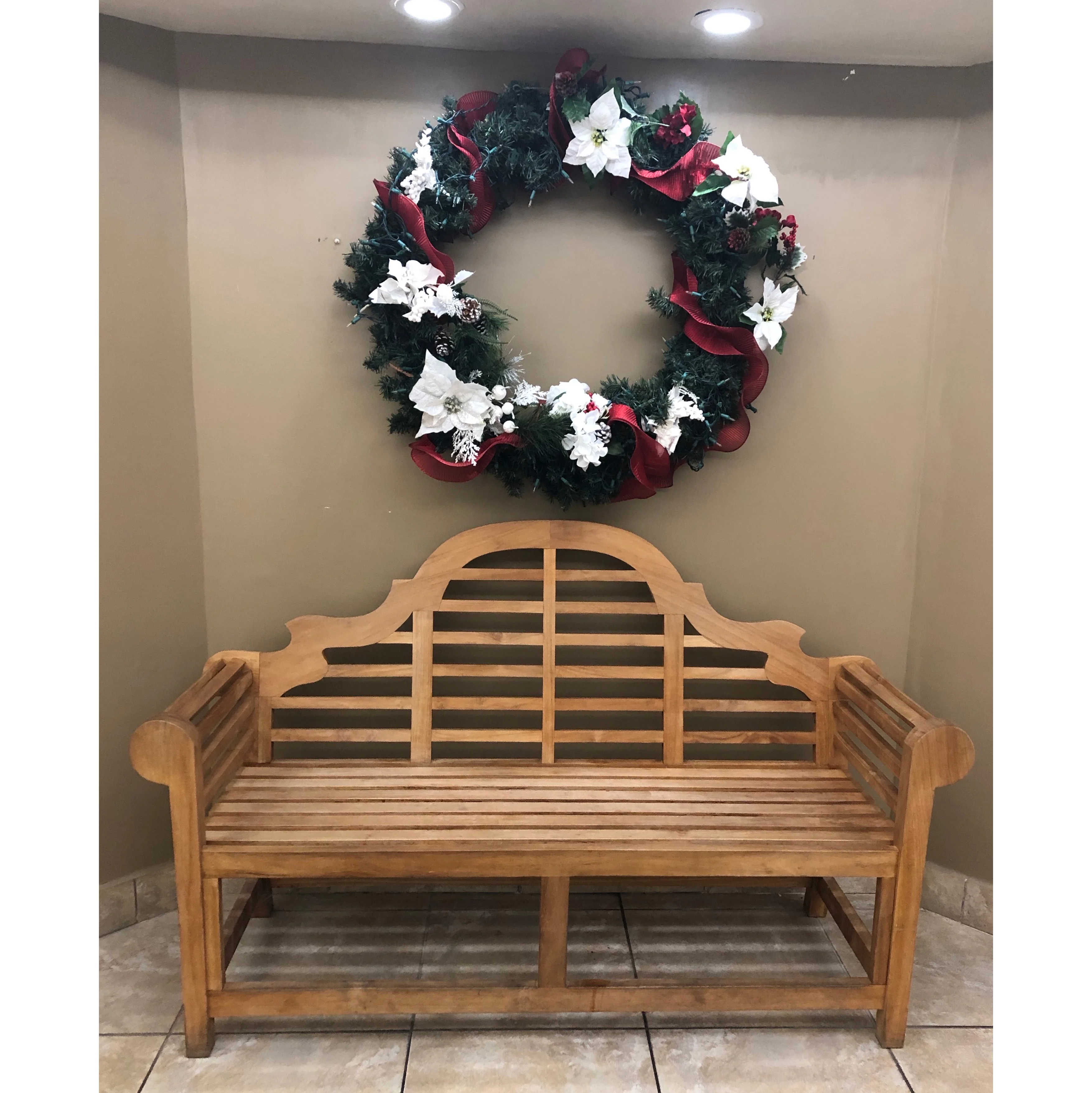 Teak Wood Lutyens Double Outdoor Bench