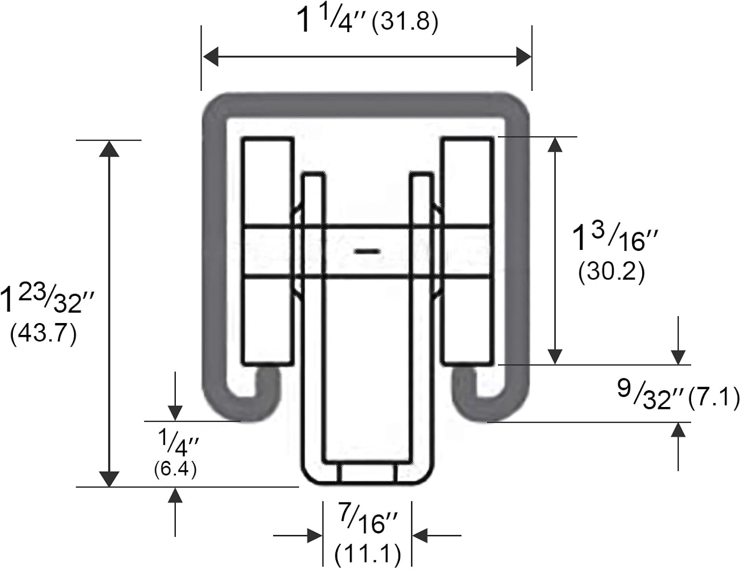 Light Duty Trolley,4 Wheel Supper Silent Load Trolley Assembly, Design for use with 1-5/8" Wide or All 1-5/8" or Taller Strut Channel, Electro-Galvanized Zinc Pack of 2