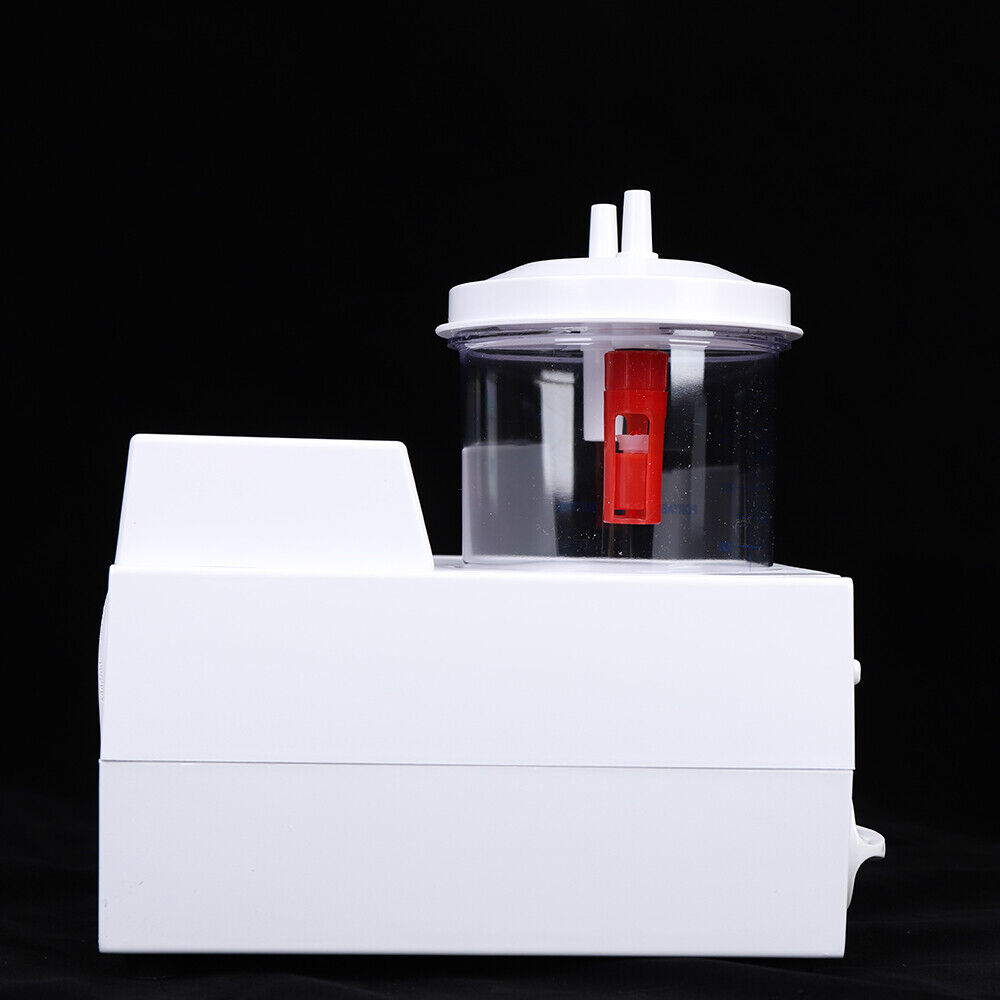 ZhdnBhnos 1000ml Dental Portable Vacuum Phlegm Suction Unit Emergency Quiet Medical Aspirator Machine Oil-Free Piston Pump White 110V 90VA