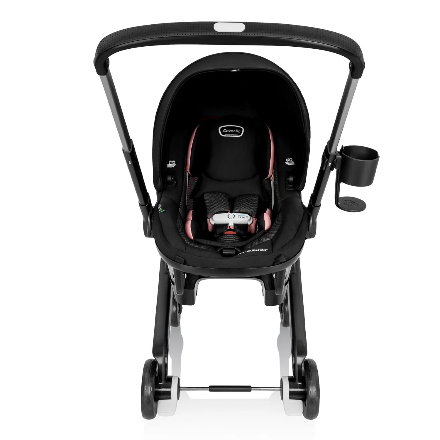 Evenflo Shyft DualRide Infant Car Seat and Stroller Combo (Beaufort Black), Unisex
