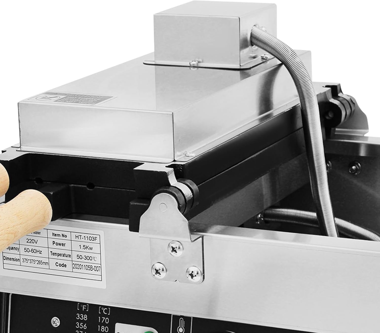 Egg Waffle Maker, 42pcs Commercial Electric Donut Ball Waffle Maker Steel Baker Machine With Time & Temp. Control, Stainless Steel Nonstick Bubble Waffle Machine for Homes, Restaurants