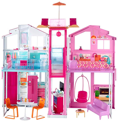 3 Story Barbie Pink Passport Townhouse House New Doll Furniture Deluxe Gift Girl
