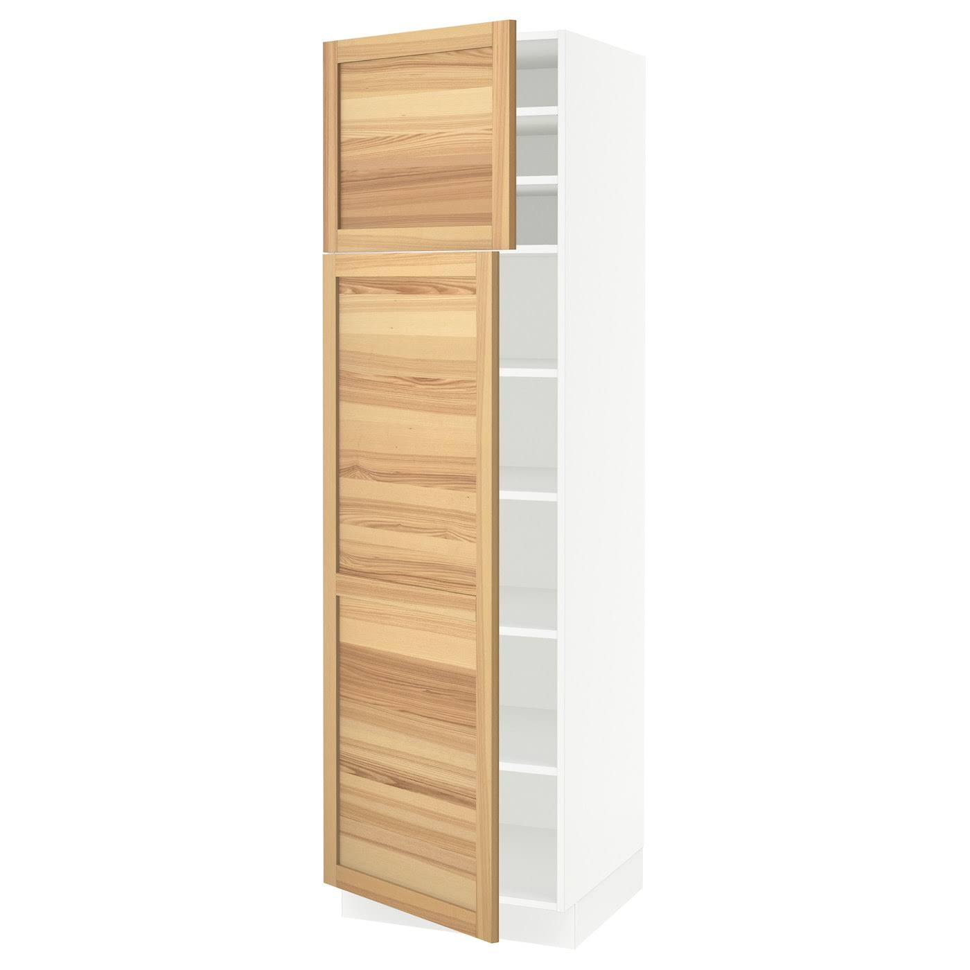 IKEA - SEKTION High Cabinet with shelves/2 Doors, white/Torhamn Ash, 24x24x80 19358570