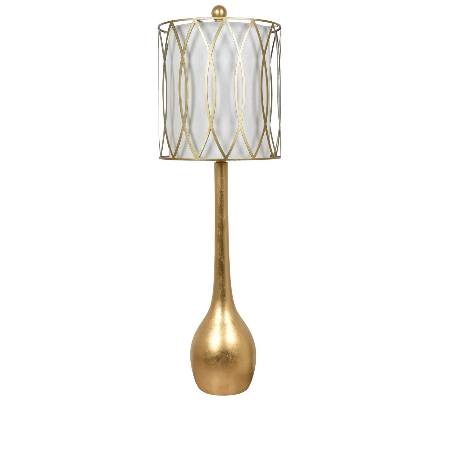 Crestview Carrington Table Lamp with Gold Leaf Finish CVAVP774