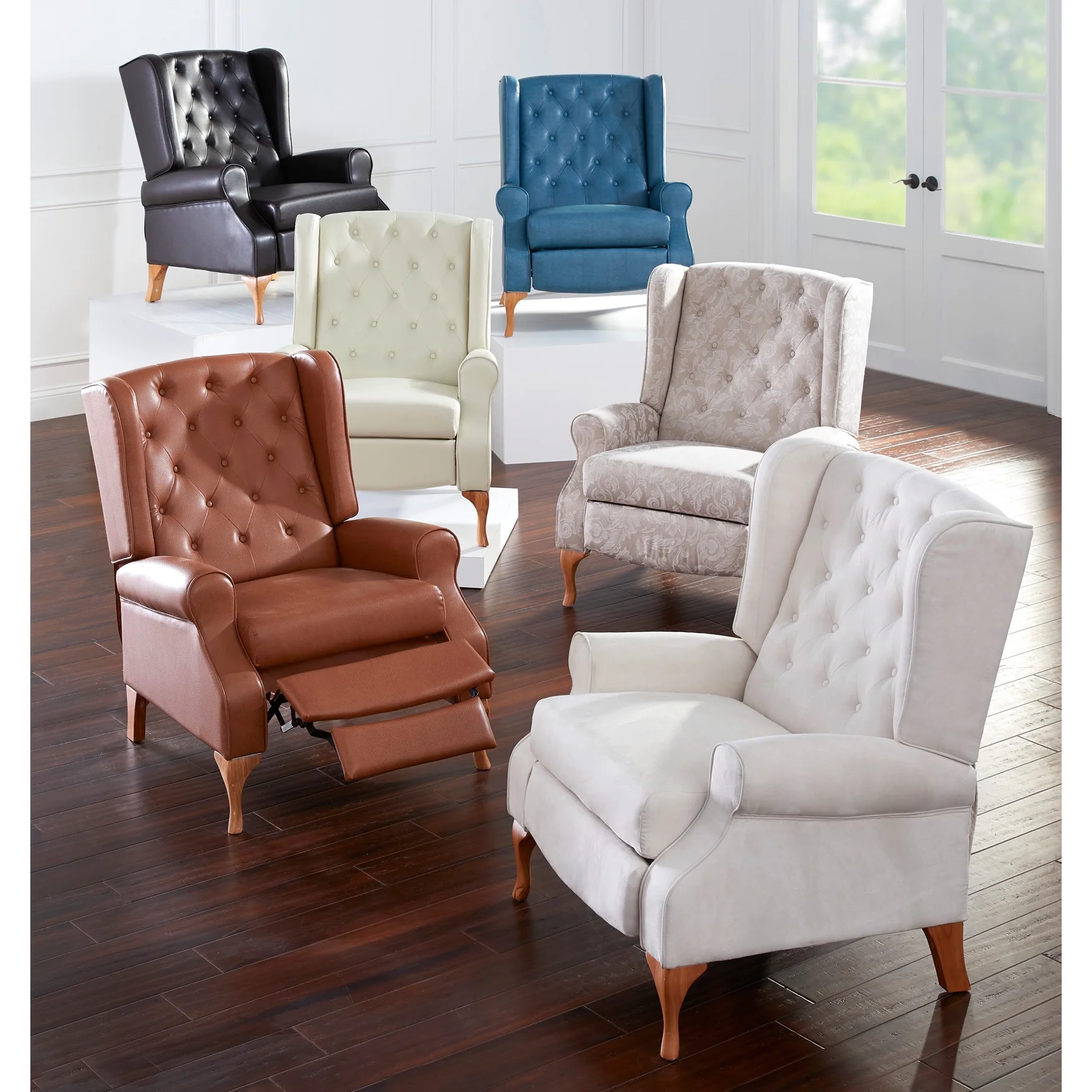Brylanehome Queen Anne Style Tufted Wingback Recliner (400 Lb. Capacity) Chair (400 Lb. Capacity)