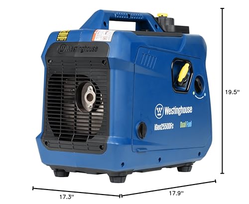 Westinghouse 2550 Peak Watt Super Quiet & Lightweight Portable Inverter Generator, RV Ready 30A Outlet, Gas and Propane Powered, CO Sensor, Parallel Capable, Long Run Time