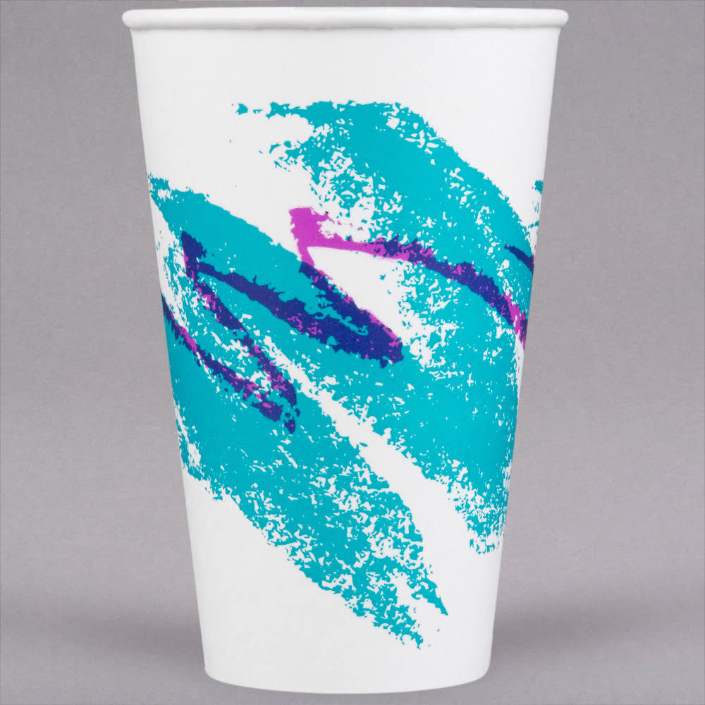 Dart Solo Paper Cup, Jazz Print, 12 oz