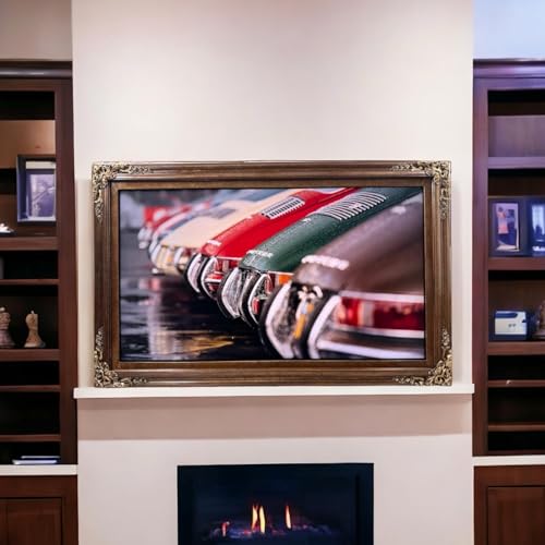 TV frame for Samsung The Frame TV, fits 32, 43, and 50 inch TVS. Bronze Finish (not for use with other models) Handmade wood ornate TV Frame