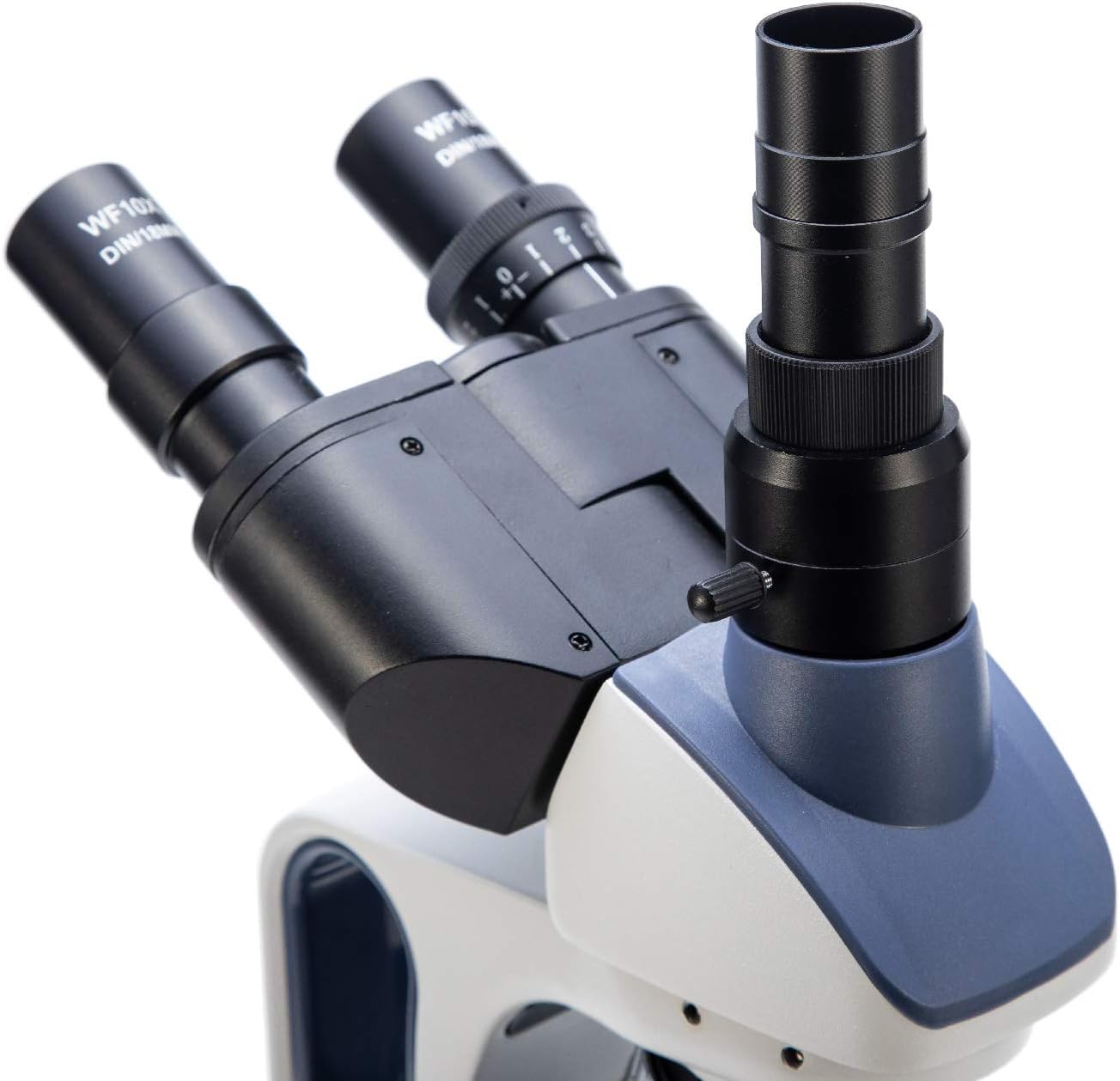 Swift Trinocular Compound Microscope SW350T,40X-2500X Magnification,Siedentopf Head,Research-Grade,Two-Layer Mechanical Stage,1.3mp Camera and Software Windows and Mac Compatible