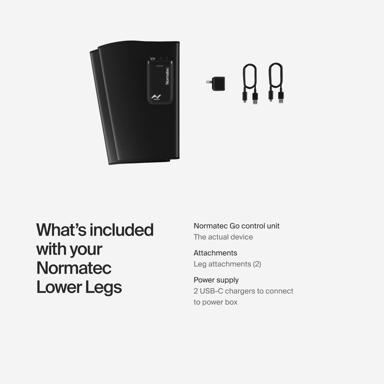 Hyperice Normatec Go Calf - Recovery System with Patented Dynamic Compression Massage Technology - Targeted Relief for Pain and Inflammation - FSA-HSA Approved