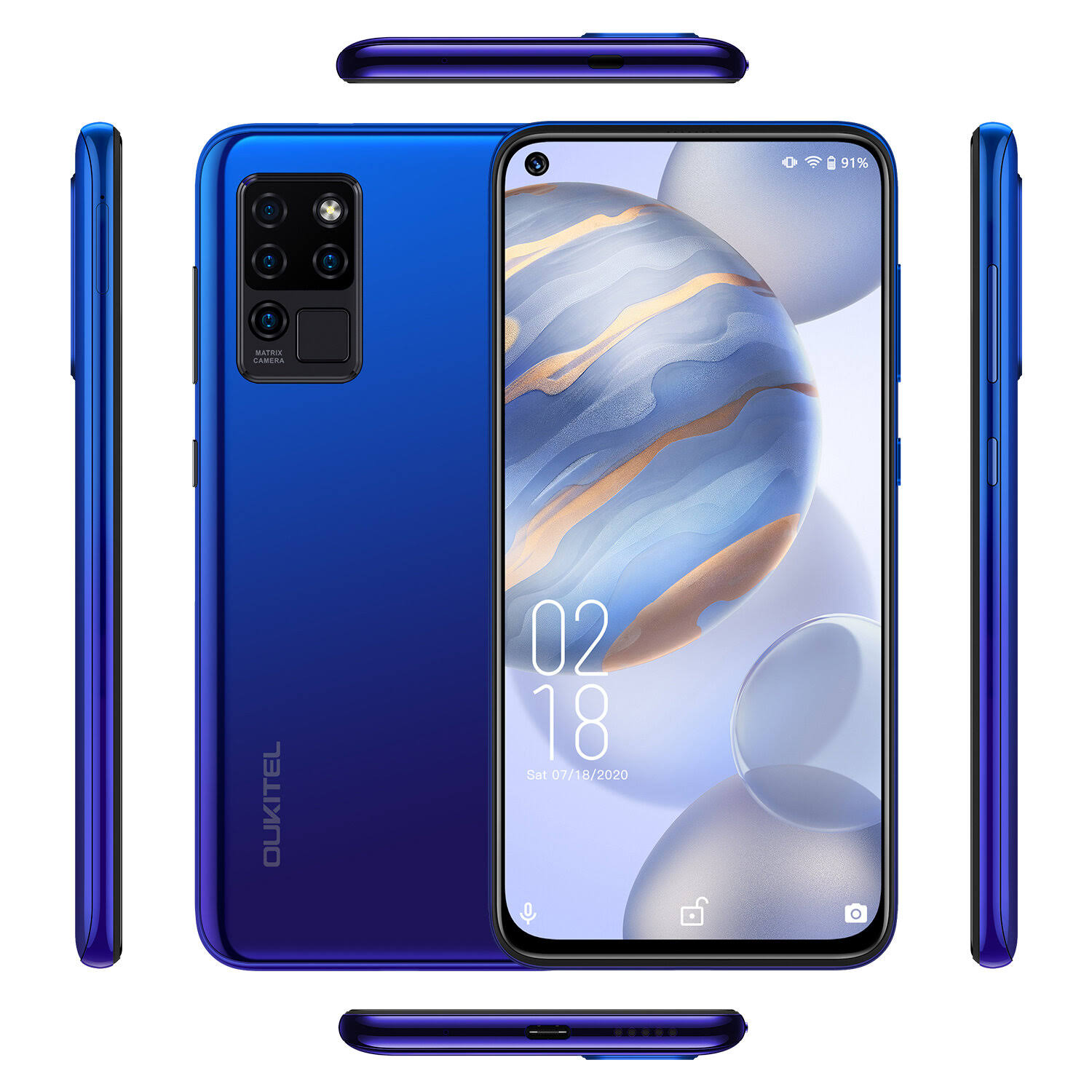 Oukitel C21, 4GB 64GB, 20MP Front Camera-Blue