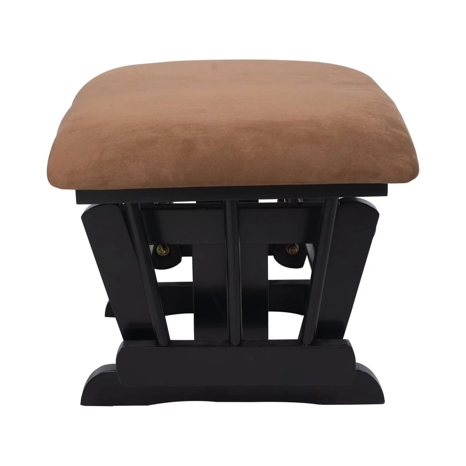 Nursery Glider & Ottoman Sets, Reclining Swivel Glider Rocker with Ottoman, Nursery Rocking Chair for Baby Room, Upholstered Nursery Recliner Glider with Ottoman, Padded Arms - Chocolate, Black