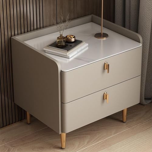 Bedroom Nightstand Home Italian light luxury bedside cabinet, double layer minimalist bedside cabinet, bedroom storage cabinet Living Room Furniture