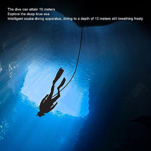 ZWZRFMZHML Base Upgraded Scuba Diving Ventilator Tankless Diving System, Scuba Respirator Equipment Artificial Fish Gill Submersible US 100‑240V D4000, Portable Rechargeable Scuba