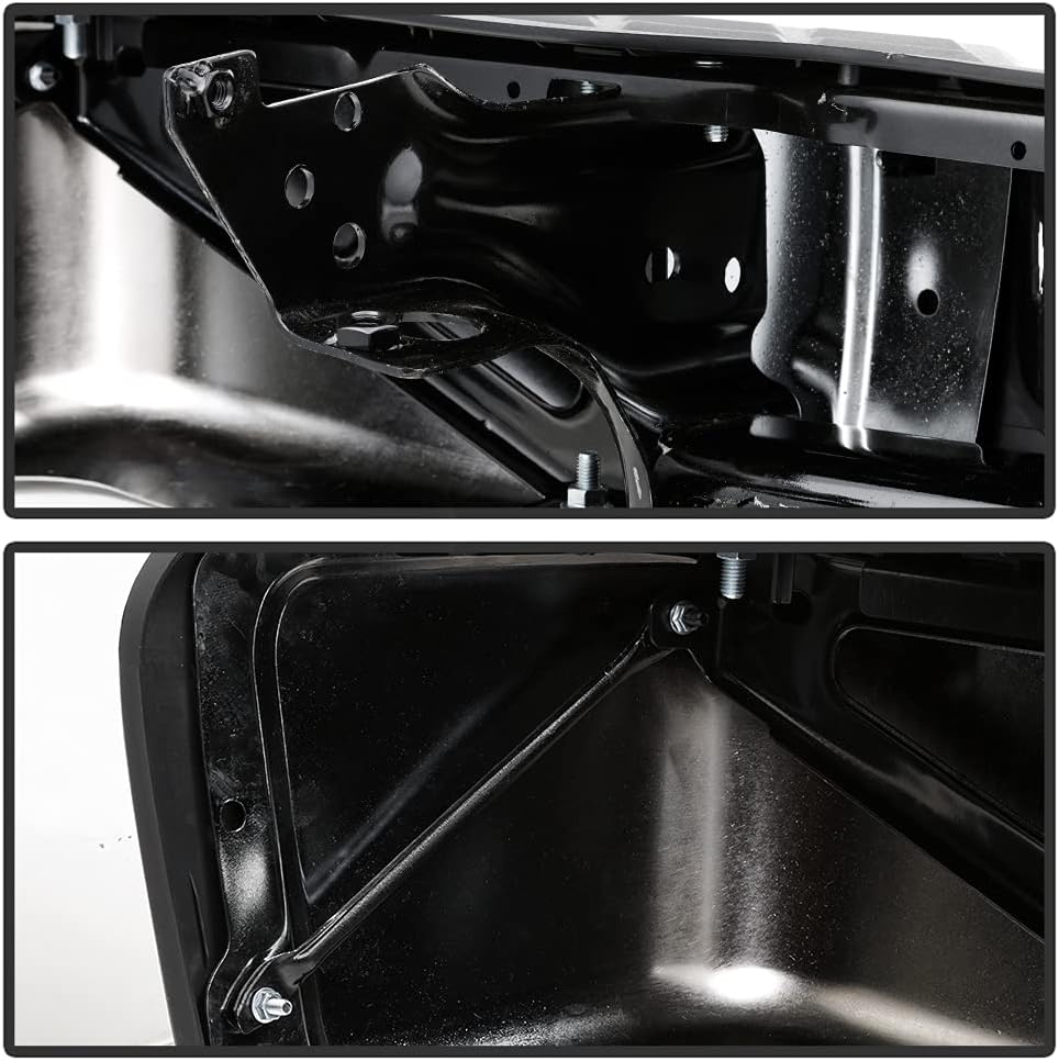 ACANII - For 2007-2013 Chevy silverado/GMC Sierrsa 1500 Chrome Steel Complete Rear Step Bumper w/o Sensor Holes Assembly