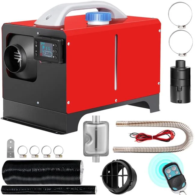 VEVOR Diesel Air Heater, 5KW 12V Parking Heater, Mini Truck Heater, Single Outlet Hole, with Black LCD, Remote Control, Fast Heating Diesel Heater, For RV Truck, Boat, Bus, Car Trailer, Motorhomes - Curated Treasures Market