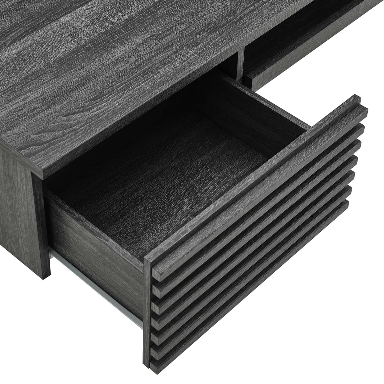 Render Wall Mount Wood Office Desk Charcoal