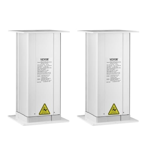 VEVOR Electric Lifting Column System, 176 lbs Lift Table, 14.2-31.1 in Height Range, Three-Stage Adjustable Desk Column, Telescopic Table Leg, Comes with Power-Supply Option to Control up/Down Motion