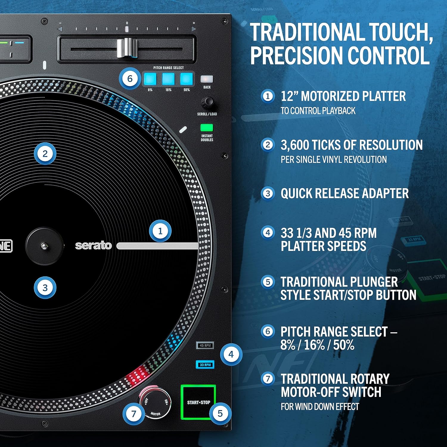 RANE DJ SEVENTY Serato Mixer Bundle with MPC Pads and Rane Twelve MKII Motorized Turntables