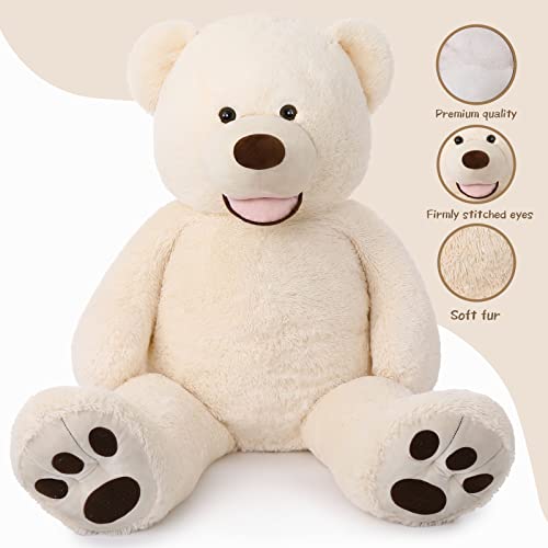 MorisMos Giant Teddy Bear Plush 6 Feet, Large Teddy Bears Stuffed Animals for Girlfriend Boyfriend, 6 Foot Life Size Bear Gifts for Valentine's Day, Baby Shower, Birthday
