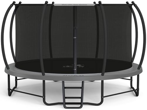 BCAN 8FT 10FT 12FT 14FT 15FT 16FT Recreational Trampoline with Enclosure for Kids Adults, ASTM Approved, Outdoor Trampolines with Ladder for Kids