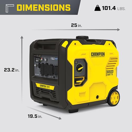 Champion Power Equipment 6500-Watt RV Ready Portable Inverter Generator with Quiet Technology and CO Shield