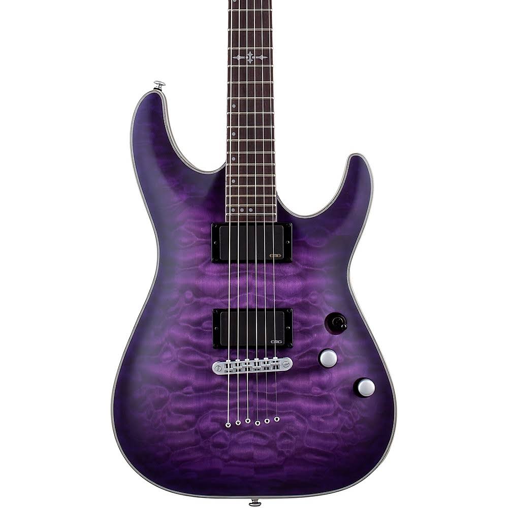 Schecter Guitar Research C1 Platinum Electric Satin Purple Burst