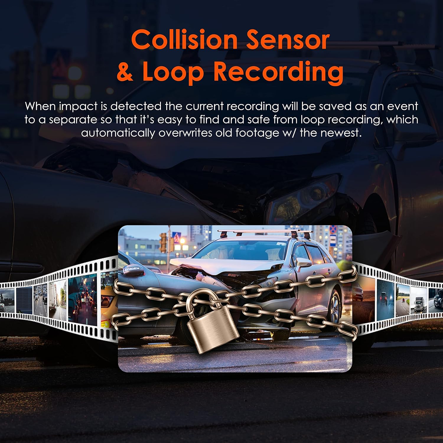 R4-4 Channel Dash Cam W/All Around 1080p Resolution, Wi-Fi, GPS, IR Night Vision, Parking Mode, Collision Detection, Type-C Port