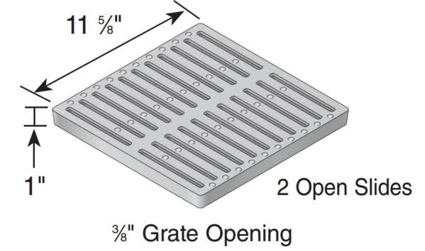 NDS 12x22 Square Catch Basin Grate (Cast Iron)