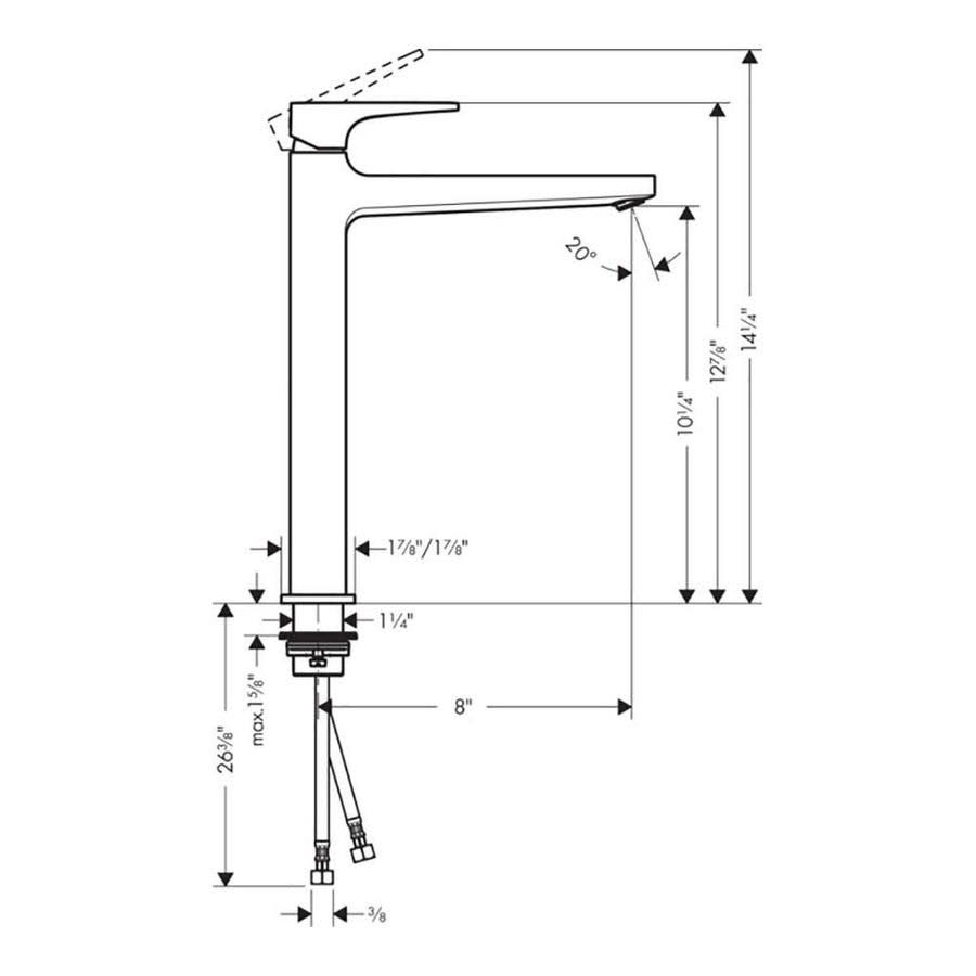 Hansgrohe Metropol Brushed Nickel 1.2 GPM Single-Hole Faucet with Loop Handle-74513821