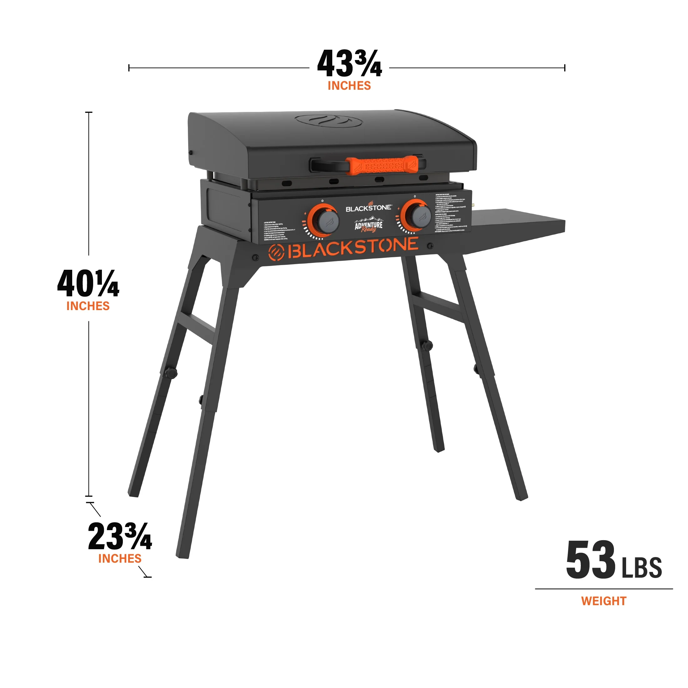 Blackstone Adventure Ready 22 Omnivore Propane Griddle with Stand and Adapter Hose