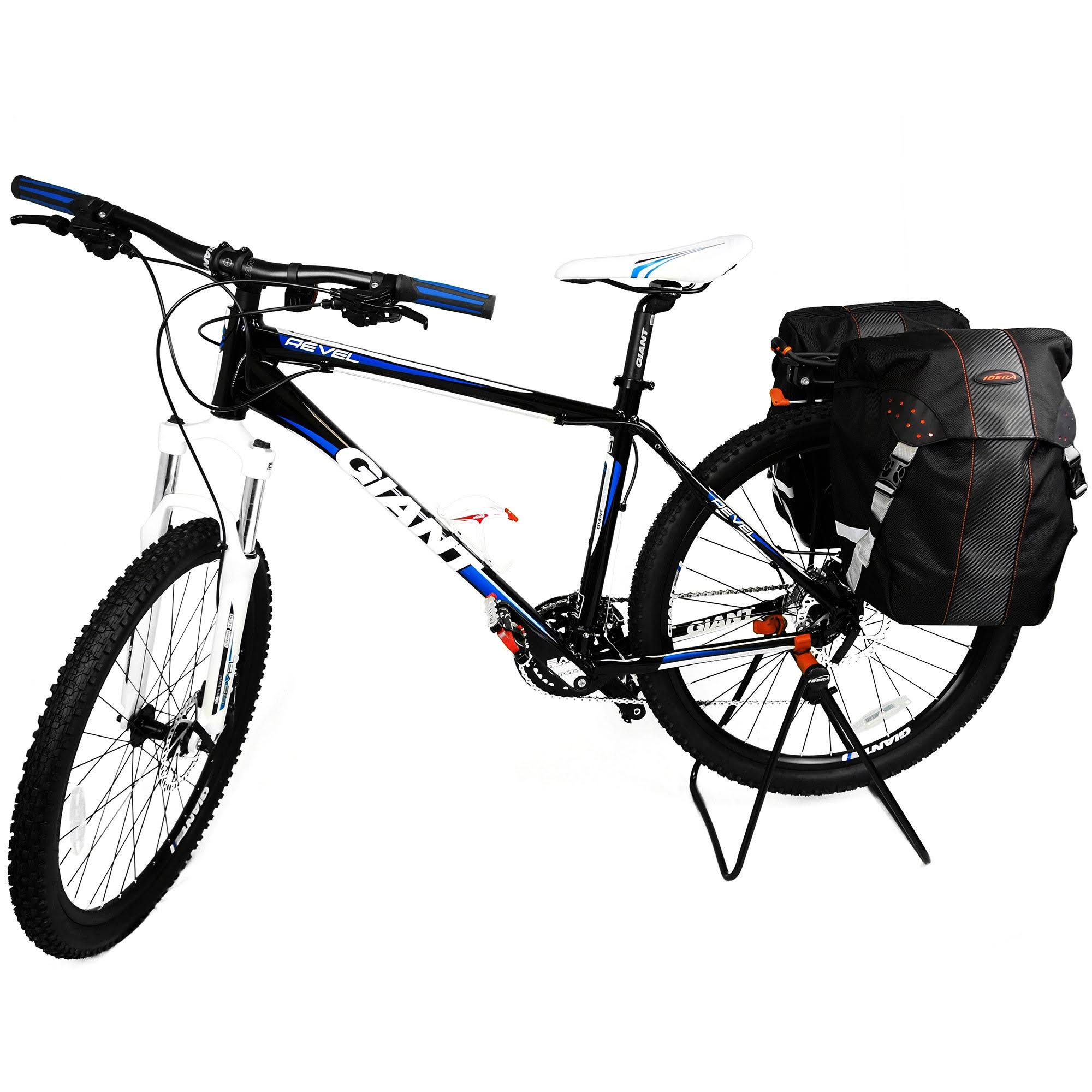 Ibera Bicycle Bag PakRak Clip-On Quick-Release All Weather Bike Panniers - Pair