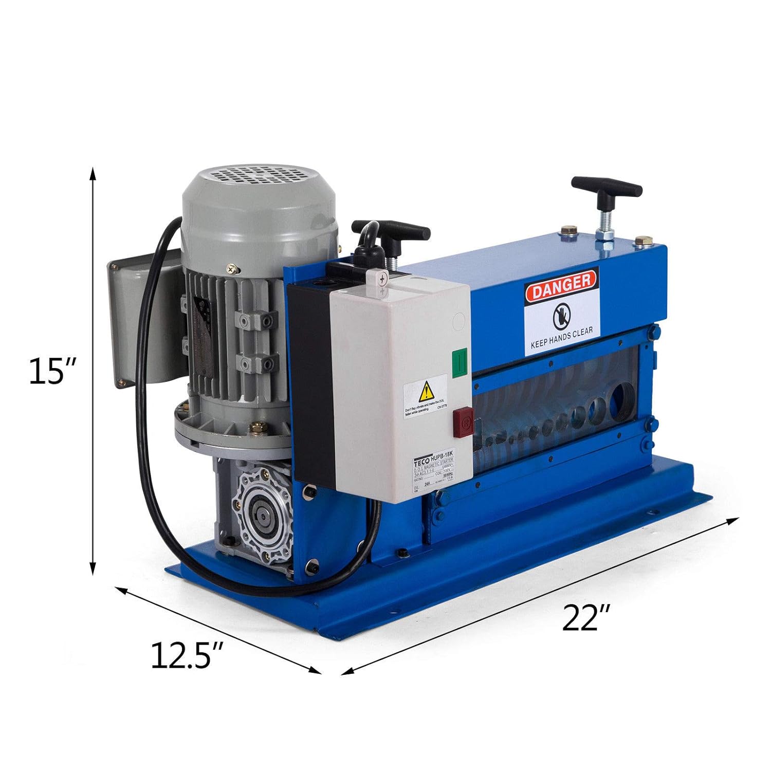 Happybuy Cable Wire Stripping Machine 0.06 inch -1.5 inch,Portable Powered Wire Stripper Machine 11 Channels 10 Blades,Automatic Wire Stripping Tool 75ft/minute,for Recycling Copper Wire