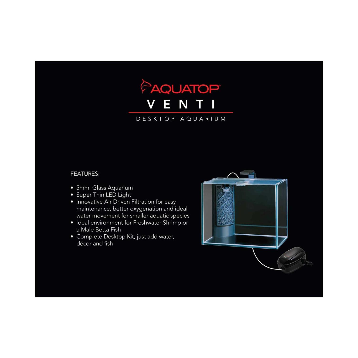 Aquatop Venti Desktop Aquarium Kit - Pet Supplies online store