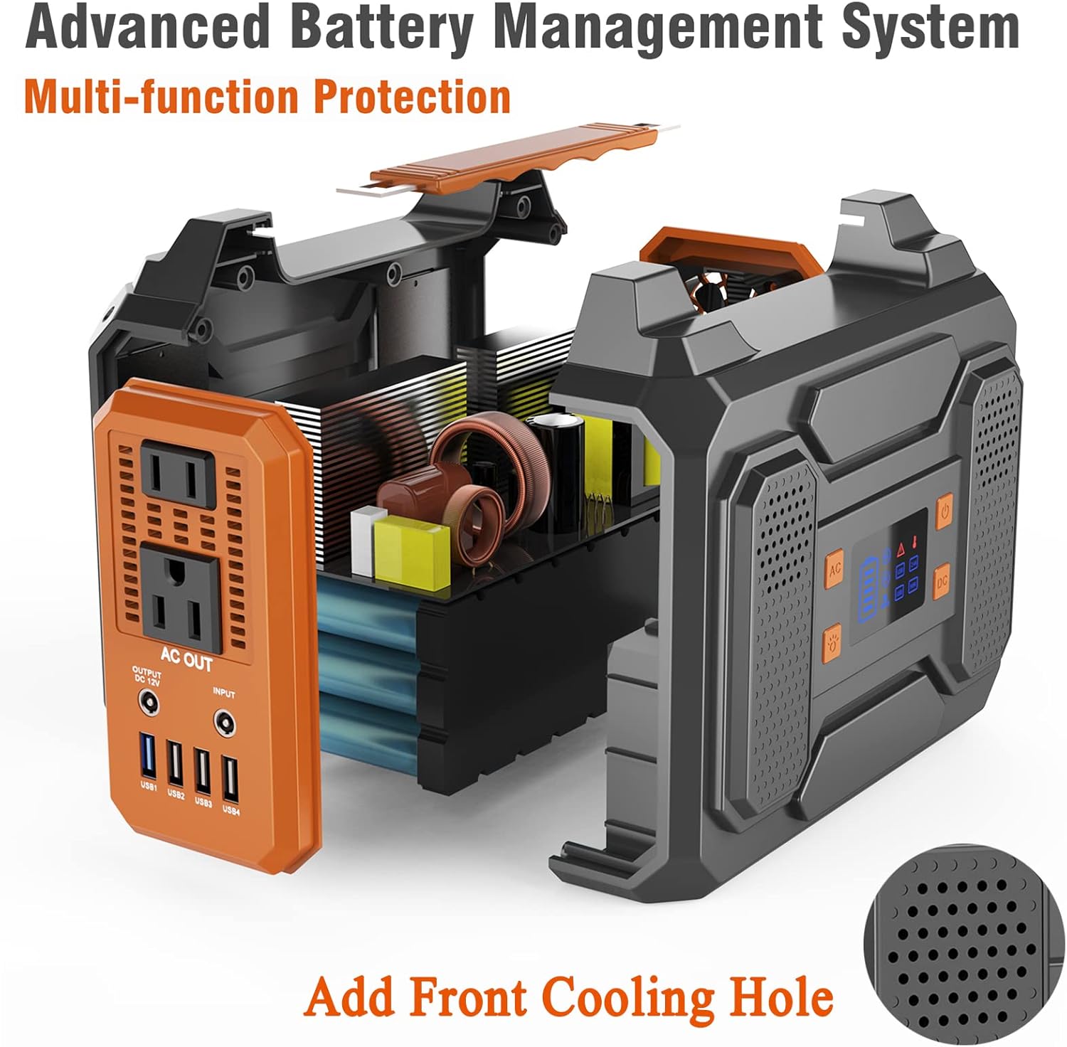 Portable Power Station 300W,Solar Outdoor Generators 280Wh/75000mAh,Lithium Battery Backup Power Source with Flashlight,inverter Generator with DC AC Outlet for Home Use Camping RV Travel Emergency