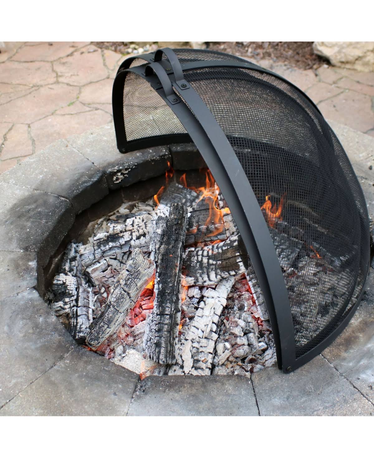 Sunnydaze 32-Inch Diameter Easy Access Fire Pit Spark Screen