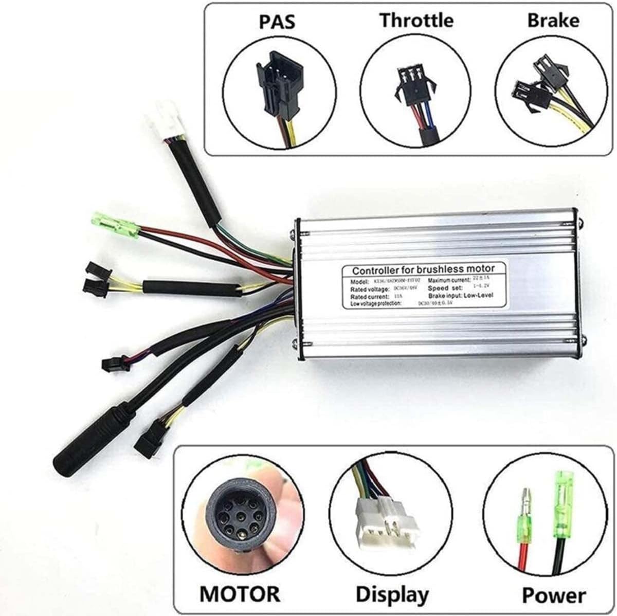 Ebike Conversion Kit 20"/24"/26"/27.5"/28"/29"/700C Front Wheel Electric Bicycle Motor Conversion Kit E-Bike Cycling Hub with LCD3 Display,20INCH-36V/250W