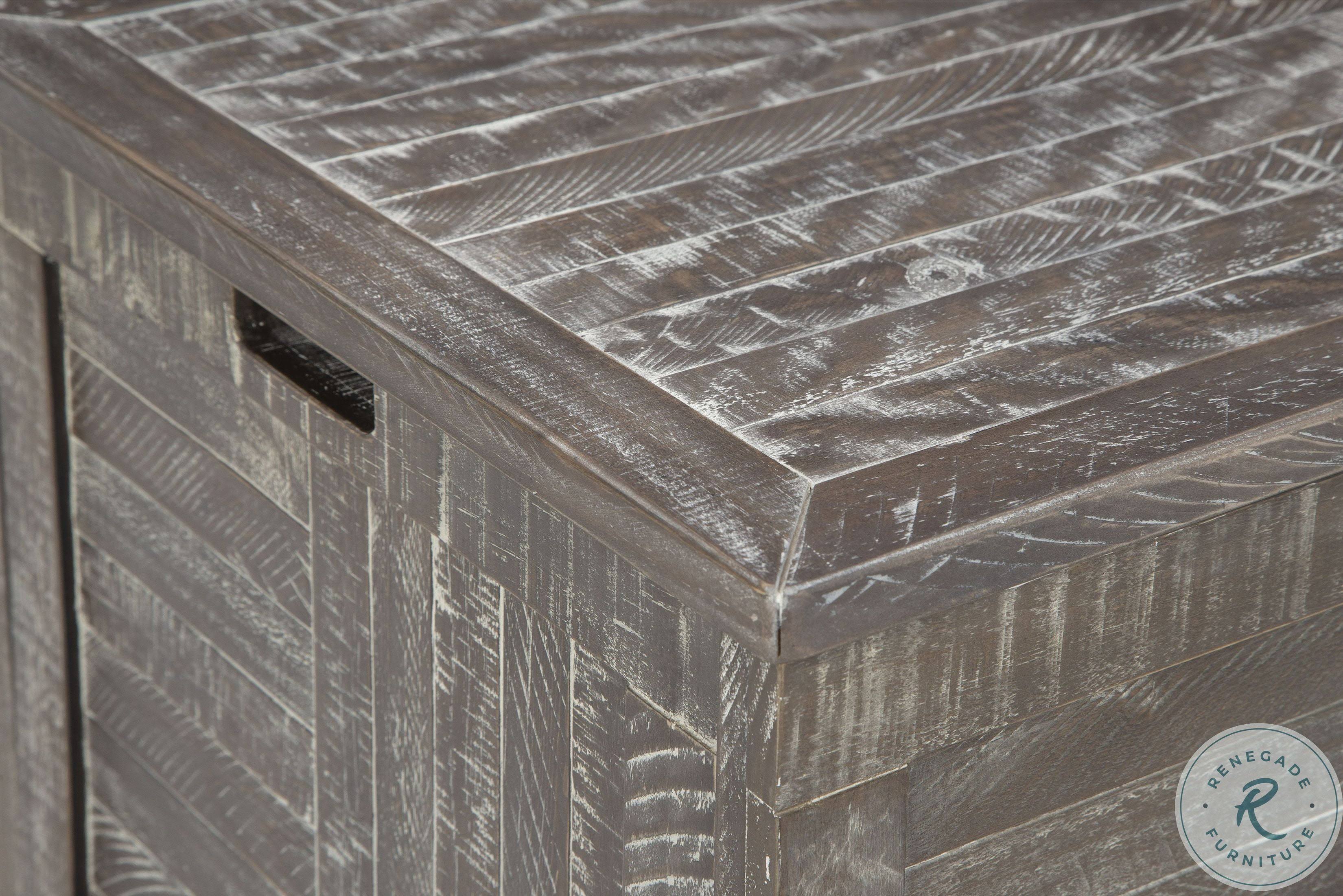 Coltport Storage Trunk (Distressed Gray) by Ashley Furniture