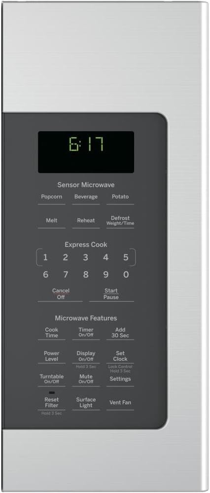 GE JVM6175SKSS Over-The-Range Microwave, 1.7, Stainless Steel