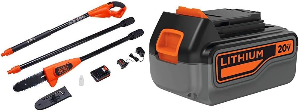 BLACK+DECKER 20V Max Pole Saw, 8-Inch, Cordless (LPP120)