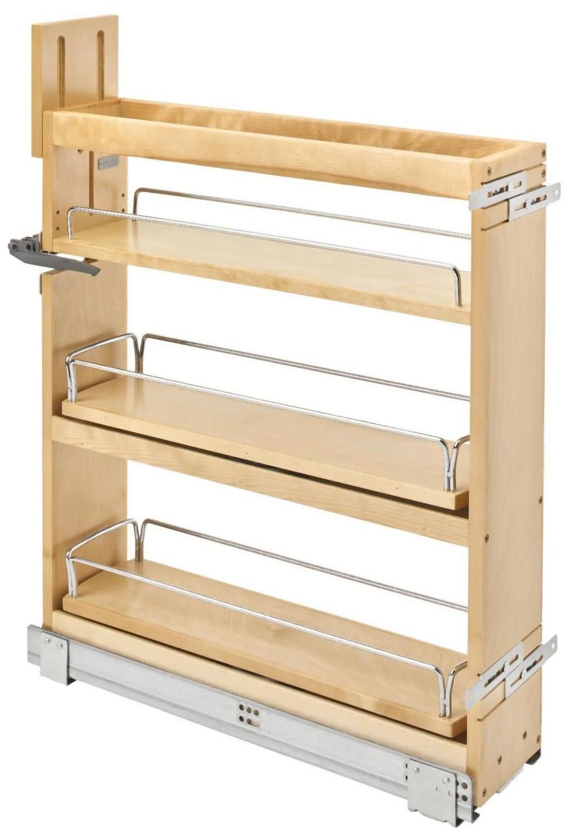 Rev-A-Shelf 448Sw-Bcsc-8C Wood Classics 8-3/4" Wood Base Cabinet Swivel Pull Out Organizer - Curated Treasures Market