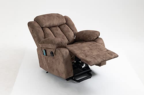 Livingroom Furniture Living Room Elderly,Relax Sofa Lift Massage Chair Power Electric Reclining, Brown